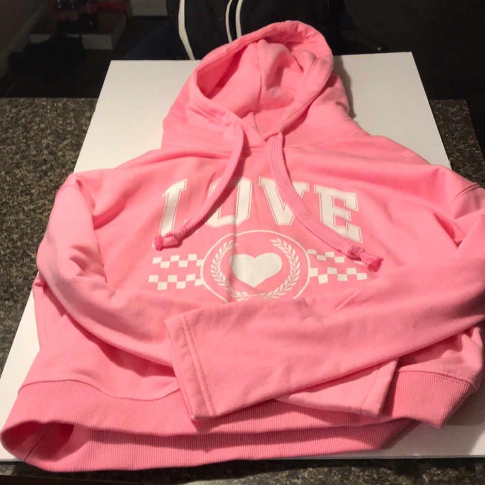 Brand new very cute pink love sweat shirt!